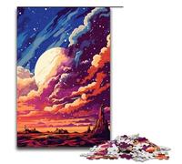Puzzle per adulti 1000 pezzi Il deserto è circondato da schizzi Un sacco di puzzle impossibili colorati Gioco per famiglie Antistress Sfida difficile 75x50cm