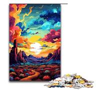 Puzzle per adulti 1000 pezzi Il deserto è circondato da schizzi Un sacco di puzzle impossibili colorati Gioco per famiglie Antistress Sfida difficile 75x50cm