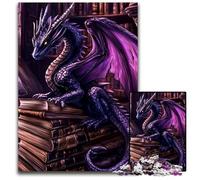 Puzzle per adulti 1000 pezzi "Il drago nel libro", puzzle antistress per trascorrere il tempo in casa, un'opera d'arte per bambini dai 14 anni in su, 50x75cm