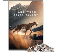 Puzzle per adulti, 1000 pezzi "Il duro lavoro batte il talento", puzzle per adulti da 1000 pezzi, decorazione da parete per la casa e gioco per famiglie, regalo (dimensioni 50x75cm)