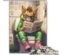 Puzzle per adulti, 1000 pezzi, "Il gatto del Bengala va in bagno", puzzle impegnativi, ideali come regalo di compleanno o per le feste, gioco di società (dimensioni 26x38cm)