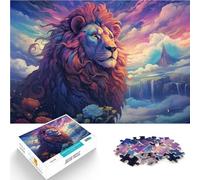 Puzzle per adulti 1000 pezzi Il leone sopra le nuvole per i regali di puzzle migliora la memoria adatta per adolescenti dai 14 anni e oltre 26 x 38 cm