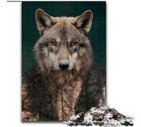 Puzzle per adulti, 1000 pezzi Il lupo medievale in legno, dimensioni 50x75cm, intrattenimento rilassante, regalo di Natale perfetto e decorazione per la casa