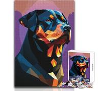 Puzzle per adulti 1000 pezzi Il mio cane Rottweiler giocattolo gioco intellettuale decorazione d'arte per la casa regalo per compleanni dimensioni 38x26cm