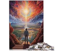Puzzle per adulti, 1000 pezzi, il mondo da solo guarda il puzzle, decorazione perfetta per adolescenti dai 14 anni in su, 50 x 75 cm