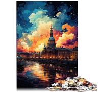 Puzzle per adulti, 1000 pezzi, il Palazzo di Christiansborg, giocattolo, regalo interazione genitore-figlio, adatto per e ragazzi dai 14 anni, 26 x 38 cm
