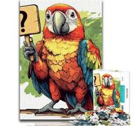 Puzzle per adulti 1000 pezzi Il pappagallo che fa domande 1000 pezzi per adulti, giochi educativi, decorazione per la casa, regalo di compleanno, regali, arte murale (dimensioni 75x50cm)