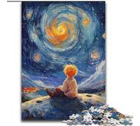 Puzzle per adulti 1000 pezzi Il piccolo principe del cielo notturno, aiuta il cervello a esercitare giocattoli avvincenti per coltivare la pazienza e migliorare la memoria dimensioni 50x75cm
