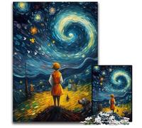 Puzzle per adulti, 1000 pezzi, Il piccolo principe del cielo notturno, puzzle in cartone, regalo perfetto per l'arredamento della casa, divertimento in famiglia, età 14+, 26x38cm