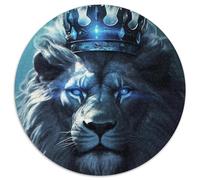 Puzzle per adulti 1000 pezzi Il Re Leone, puzzle di carta rotondi, interazione familiare e regalo divertente, design astratto vibrante (67,5x67,5 cm)