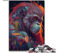 Puzzle per adulti 1000 pezzi Il saggio Urang Utan in legno, gioco di attività per famiglie per adolescenti, regalo fai da te per la casa, rompicapo, 1000 pezzi(50x75cm)