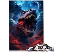Puzzle per adulti, 1000 pezzi, il selvaggio Tyrannosaurus Rex - Gioco sofisticato per adolescenti dai 14 anni in su, 26 x 38 cm