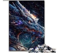 Puzzle per adulti 1000 pezzi "Il vecchio drago blu dello spazio", puzzle da 1000 pezzi per adulti, per adolescenti dai 14 anni in su, decorazione per la casa (dimensioni 26x38cm)