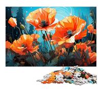 Puzzle per adulti 1000 pezzi Illustrazione colorata del papavero della California Puzzle per puzzle in legno Giocattolo educativo antistress 1000 pezzi (75x50 cm)