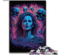 Puzzle per adulti 1000 pezzi in legno ispirati alla paura dell'ignoto, perfetti per il divertimento in famiglia, giochi di società, bomboniere per feste di compleanno, 1000 pezzi(50x75cm)