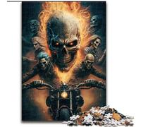 Puzzle per adulti 1000 pezzi in legno raffiguranti cavalieri scheletrici,per adolescenti dai 14 anni in su,decorazioni per la casa 50x75cm,decorazioni artistiche fai da,regalo di compleanno perfetto