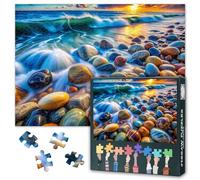 Puzzle per adulti, 1000 pezzi, in marmo, per arte marina, puzzle, divertente e stimolante, decorazione per la casa, decorazione per la casa, per bambini, giocattolo educativo, dimensioni: 50 x 70 cm