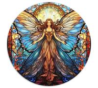 Puzzle per adulti, 1000 pezzi in vetro colorato con farfalle e fate, puzzle per adulti, rompicapo impegnativo per adolescenti, perfetto come decorazione per la casa o come regalo (67,5x67,5 cm)