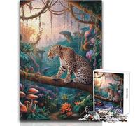 Puzzle per adulti 1000 pezzi Incredibile safari con leopardi Giochi rilassanti Sfida difficile Regalo per compleanni Dimensioni 50x75cm