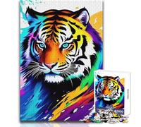 Puzzle per adulti 1000 pezzi Incredibile tigre selvaggia Giochi rilassanti Sfida difficile Regalo per compleanni Dimensioni 50x75cm