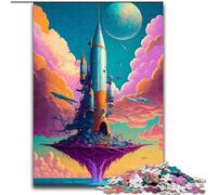 Puzzle per adulti 1000 pezzi Incredibili puzzle in cartone Rocket The Sea, regalo perfetto per compleanni, Natale, Halloween, Ringraziamento, Pasqua, dimensioni 26X38cm