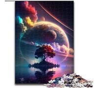 Puzzle per adulti 1000 pezzi Isola Albero in legno gioco interattivo per famiglie adatto a partire dai 14 anni 50x75cm Natale o compleanni.