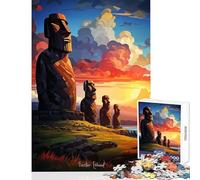 Puzzle per adulti 1000 pezzi ISOLA DI PASQUA Dipinto a olio Giocattolo educativo Regalo per donne e uomini Gioco rompicapo Allena il tuo cervello e le tue mani Dimensioni 50x75cm