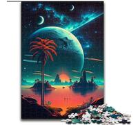 Puzzle per adulti 1000 pezzi Isola nel mare in legno per adolescenti dai 14 anni in su decorazione per la casa 50x75cm giocattolo di intelligenza per giochi al coperto in famiglia.