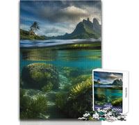 Puzzle per adulti 1000 pezzi Isola paradisiaca Passatempo tranquillo e appagante Perfetto incastro Taglio di precisione Dimensioni giocattolo 50x75cm