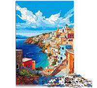 Puzzle per adulti 1000 pezzi isole greche montaggio modello aiuta il cervello ad addestrare giocattoli avvincenti per promuovere la pazienza 50 x 70 cm