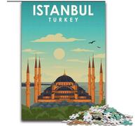 Puzzle per adulti 1000 pezzi Istanbul Turchia Viaggio Arte, per età 14 e oltre Ogni pezzo è unico - Gioco divertente e stimolante per tutta la famiglia Ottimo regalo 26x38cm