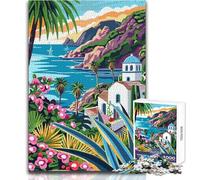 Puzzle per adulti 1000 pezzi Italia Isole Eolie Arte minimalista Giocattoli Giochi educativi Migliora la memoria Giocattolo educativo Dimensioni 50x75cm