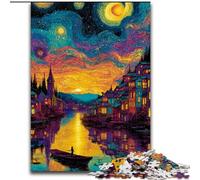 Puzzle per adulti, 1000 pezzi Italia sotto il cielo notturno Puzzle per adolescenti Giochi educativi per famiglie Decorazione per la casa Regalo dimensioni 50x75cm