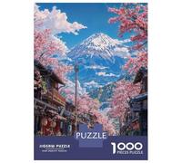 Puzzle Per Adulti 1000 Pezzi Japanese Sakura Bloom Fuji Puzzle Per Adolescenti Gioco Pratico Regali Per Donne Regali Di Natale Compleanno 38x26cm/1000pcs