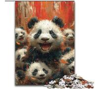Puzzle per adulti 1000 pezzi Jungle Panda, gioco per famiglie antistress, sfida difficile, rafforza l'amore tra coppie dimensioni 26x38cm