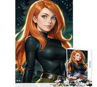 Puzzle per adulti 1000 pezzi Kim Possible giocattolo educativo regalo di compleanno gioco pratico impegnativo da completare dimensioni 38x26cm
