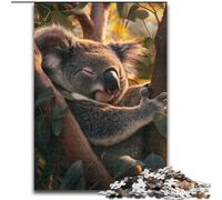 Puzzle per adulti 1000 pezzi Koala addormentato Puzzle in legno Gioco di attività per famiglie per adolescenti, fai da te Decorazione per la casa Rompicapo Regalo Dimensioni 50X75CM