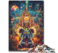 Puzzle per adulti 1000 pezzi Koala difficile e impegnativo con poster abbinato e foglio di quiz per età 14 50x75cm
