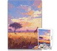 Puzzle per adulti 1000 pezzi Kruger National Park Giocattoli Giochi educativi Migliora la memoria Giocattolo educativo Dimensioni 50x75cm