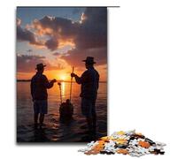 Puzzle per adulti 1000 pezzi La canzone del pescatore al tramonto Puzzle in legno per famiglie Gioco educativo Sfida Giocattolo 1000 pezzi (75x50 cm)