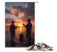 Puzzle per adulti 1000 pezzi La canzone del pescatore al tramonto Puzzle per adulti Puzzle in legno Giochi per famiglie Regali di compleanno di Natale 1000 pezzi (38x26 cm)