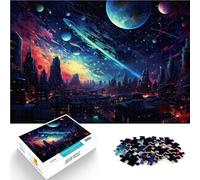 Puzzle per adulti 1000 pezzi La città del futuro sul pianeta giocattolo gioco di pensiero 50 x 75 cm per alleviare lo stress sfida difficile