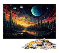 Puzzle per adulti 1000 pezzi La città del futuro sul pianeta Puzzle per puzzle in legno Giocattolo educativo antistress 1000 pezzi (75x50 cm)