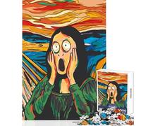 Puzzle per adulti 1000 pezzi La Gioconda L'urlo Giocattoli antistress Regali per donne Uomini Gioco impossibile Attività divertenti a casa Dimensioni 38x26cm
