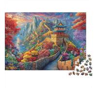 Puzzle Per Adulti 1000 Pezzi - La Grande Muraglia Cinese Difficile | Gioco Relax Anti-Stress Con Stampa Nitida | Decorazione Unica Per Appassionati 52x38cm/1000pcs