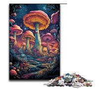 Puzzle per adulti 1000 pezzi La psichedelia colorata del pianeta dei funghi Puzzle impossibile Gioco per famiglie Antistress Sfida difficile 75x50cm