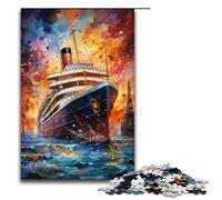 Puzzle per adulti 1000 pezzi La psichedelia colorata del Titanic Puzzle in legno Gioco educativo Sfida Giocattolo 75x50cm