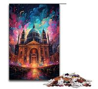 Puzzle per adulti 1000 pezzi La psichedelia colorata della Basilica di Santo Stefano Puzzle in legno Giocattoli educativi per l'apprendimento Giochi per famiglie 75x50cm