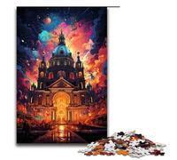 Puzzle per adulti 1000 pezzi La psichedelia colorata della Basilica di Santo Stefano Puzzle in legno 75x50cm