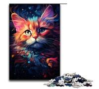 Puzzle per adulti 1000 pezzi La psichedelia colorata della nebulosa del gatto a spirale Ogni pezzo è unico Gioco stimolante e divertente per tutta la famiglia 75x50 cm